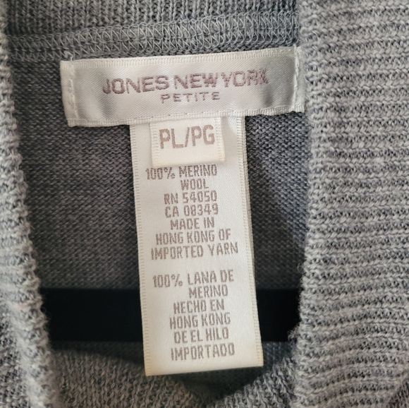 Jones New York 100% Merino Wool mock neck short sleeve sweater, Large - Picture 5 of 6